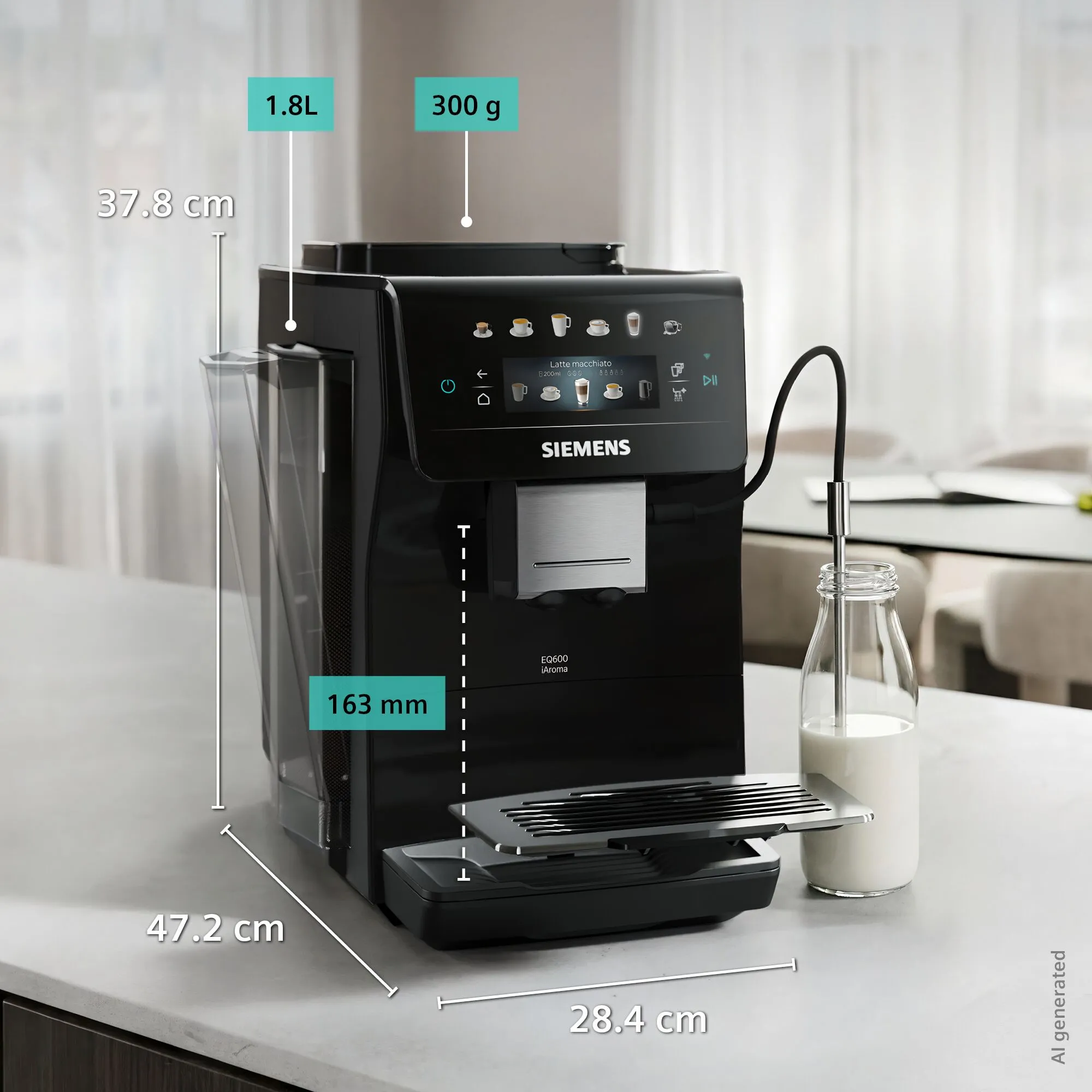 фото Кавомашина автоматична Siemens iAroma Piano Black TP601E19 2