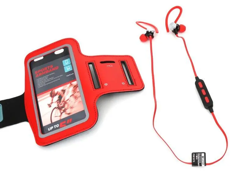 Słuchawki bezprzewodowe Platinet PM1075R  + etui Dokanałowe Czerwony