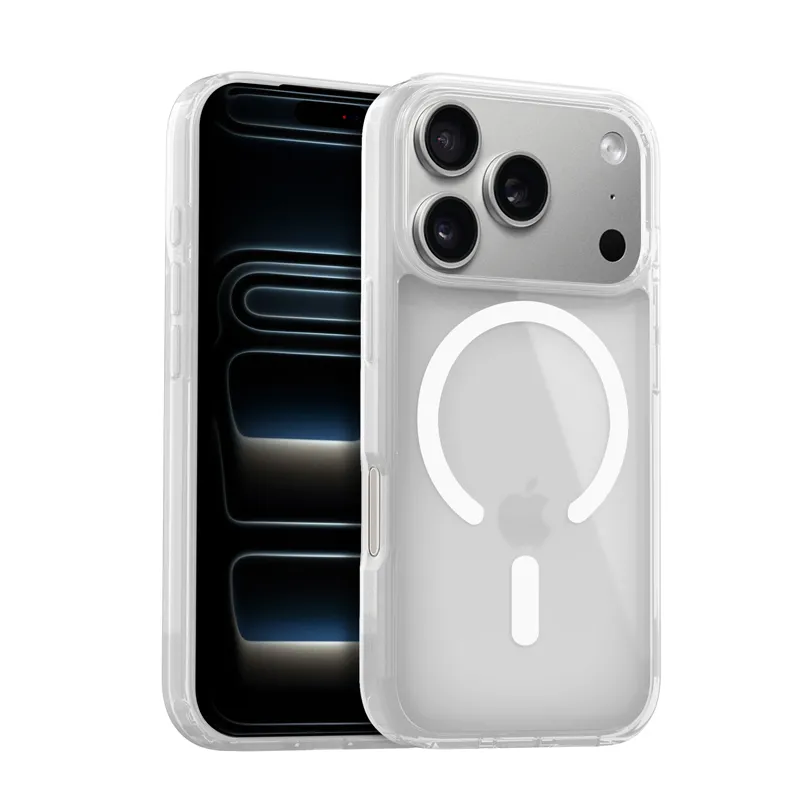 Etui Crong Hybrid Matte Magnetic MagSafe do iPhone 17 Pro Max Biały