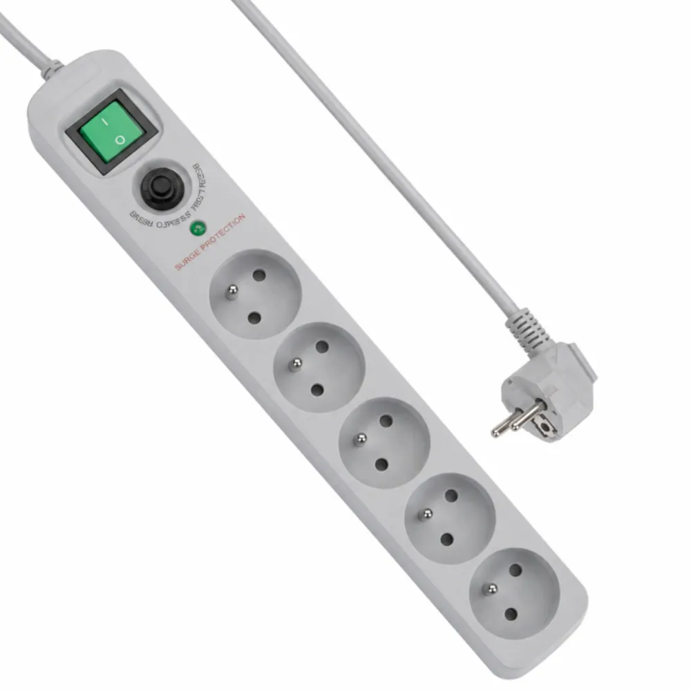 Listwa Duwi 24925 5 gniazd 1,5m Szary