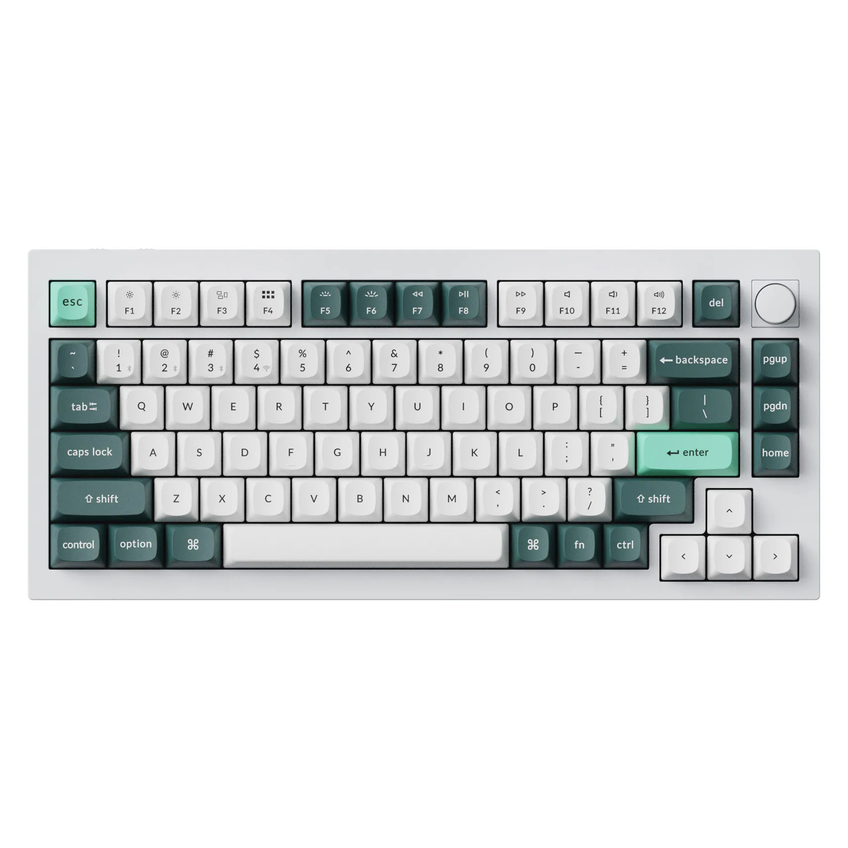 Klawiatura magnetyczna Keychron Q1 HE QMK Nebula Biało-Zielony