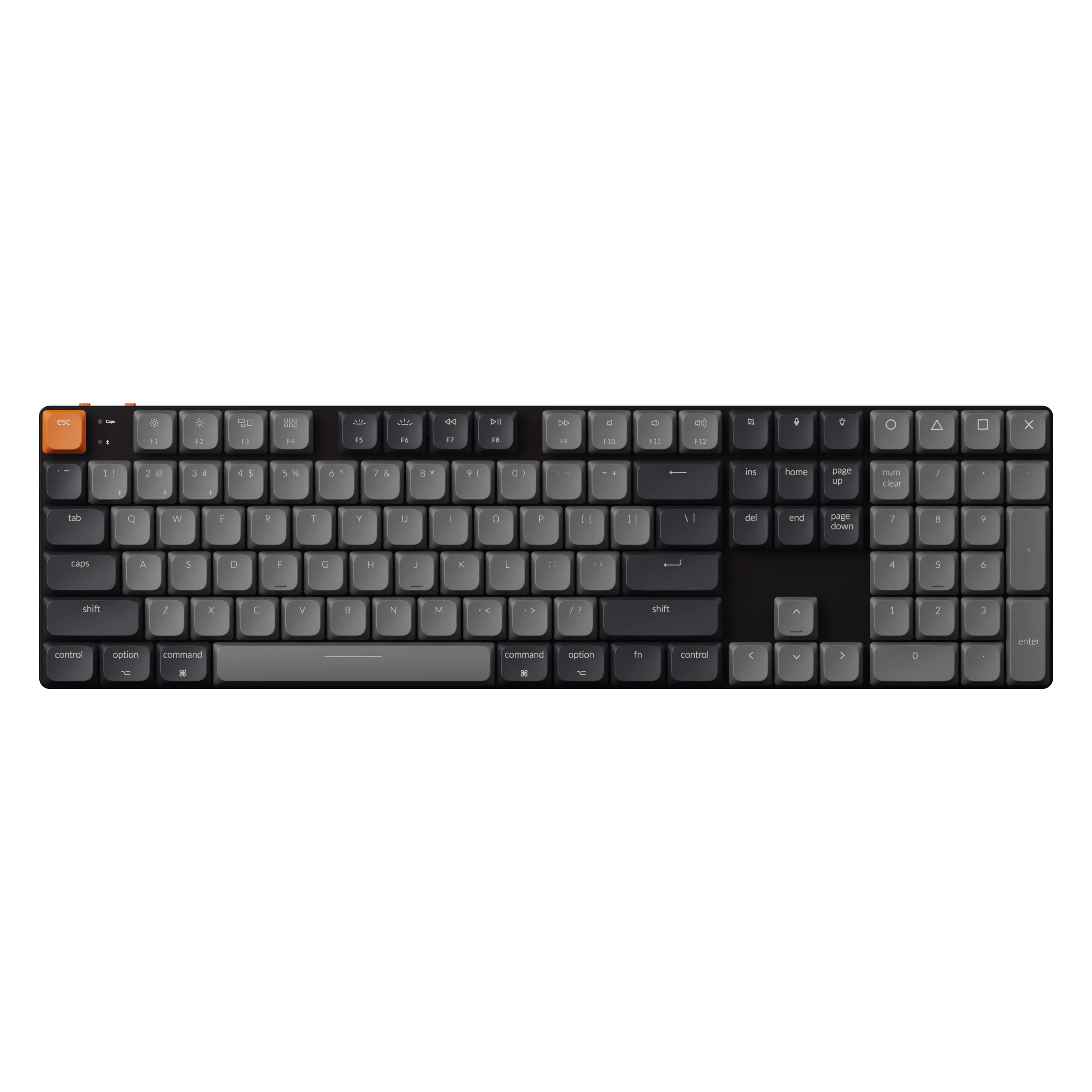 Klawiatura mechaniczna Keychron K5 V2 Low-Profile 2.0 Brown Czarno-Szary