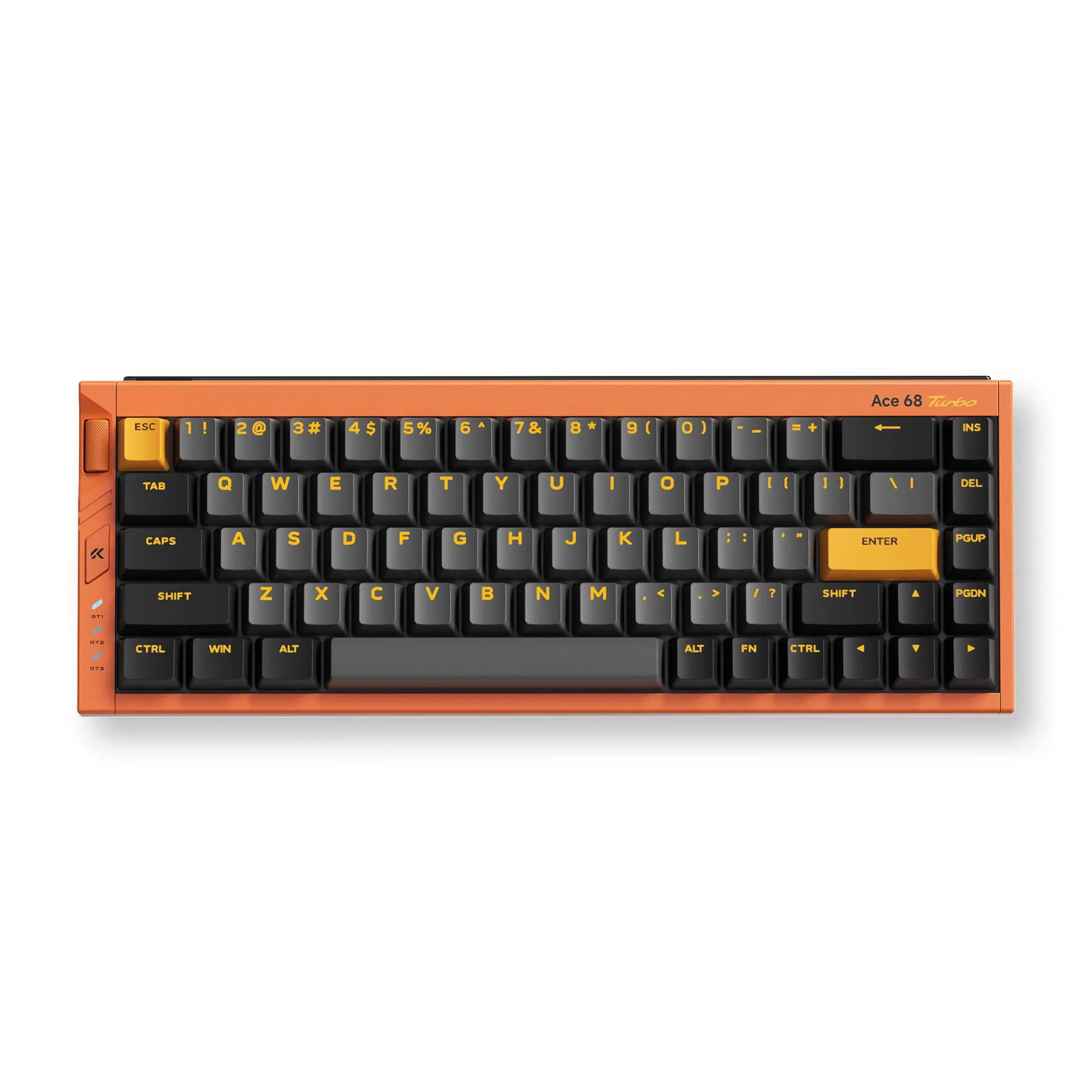 Klawiatura magnetyczna MCHOSE Ace 68 Turbo Mount Tai Magnetic Switch GT Pomarańczowo-Czarny