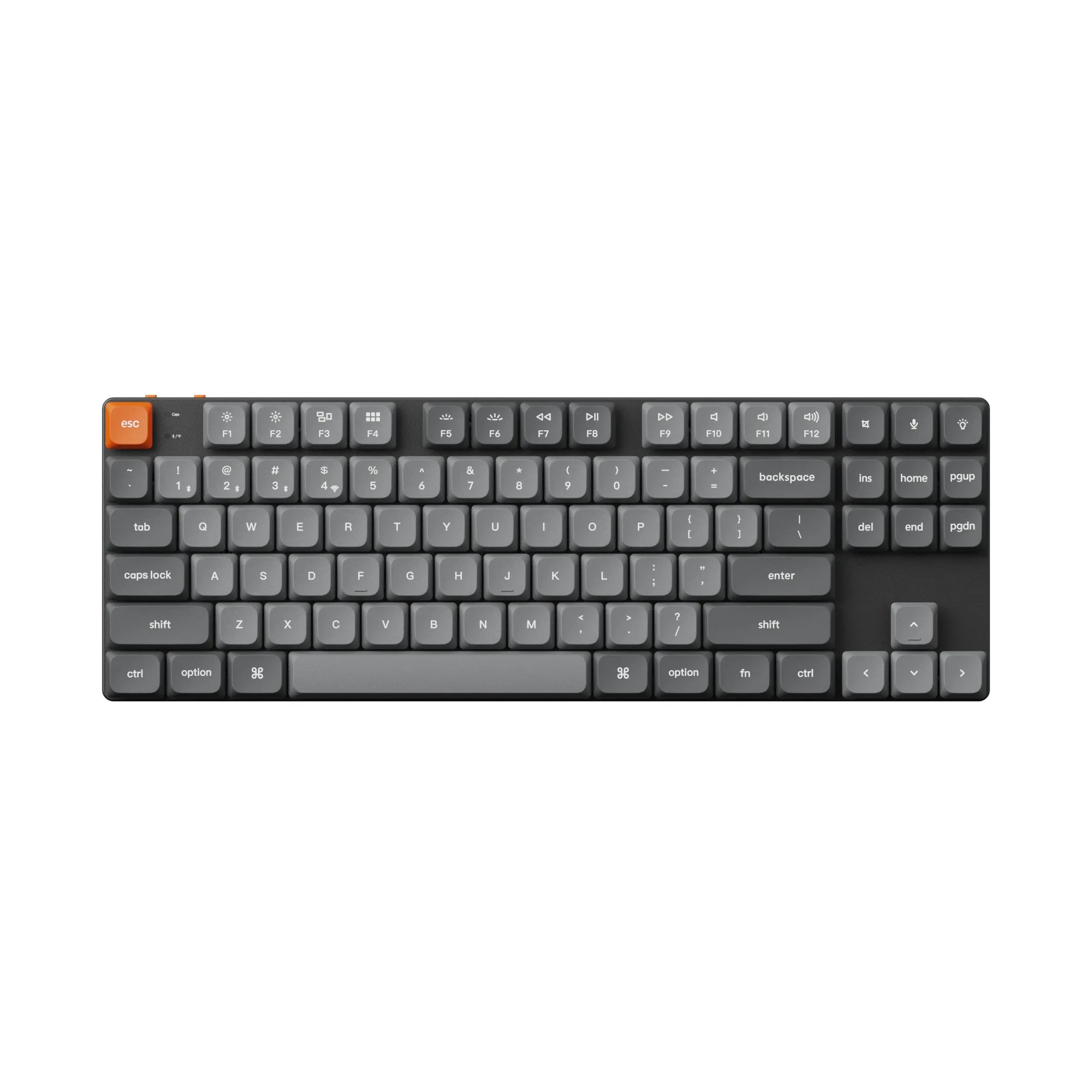 Klawiatura mechaniczna Keychron K1 Max Low-Profile Gateron Red Switch Czarno-Szary
