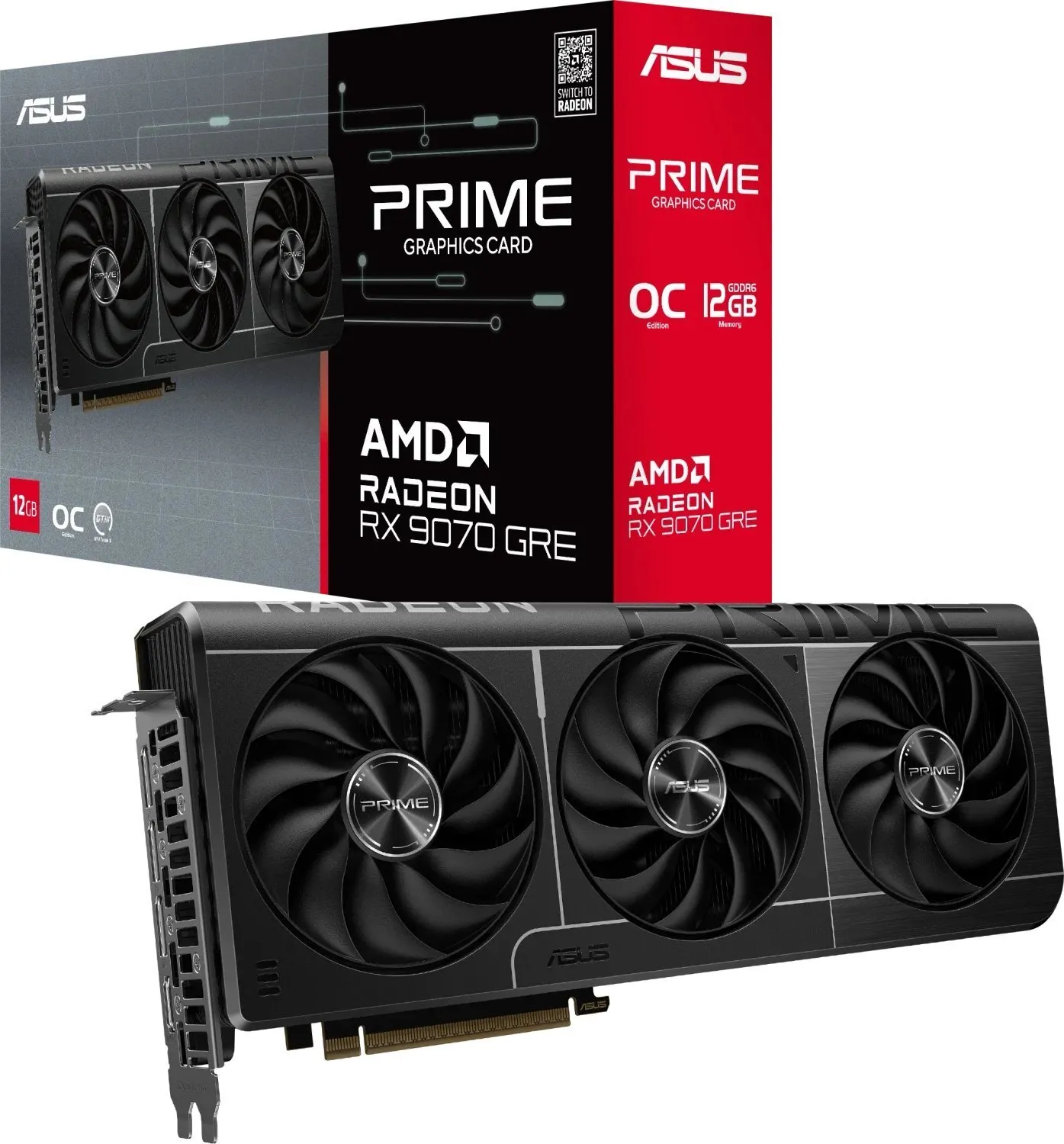 Karta graficzna ASUS Prime Radeon RX 9070 GRE OC 12GB GDDR6 192bit FSR