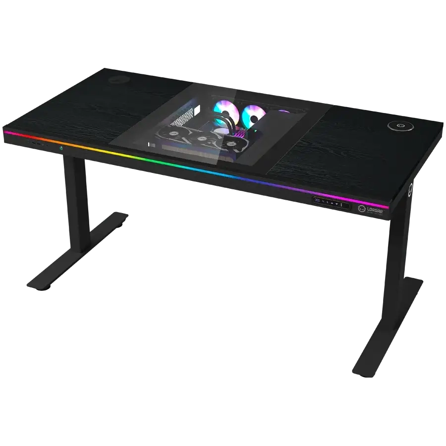 Biurko Lorgar Desk Elite 90 Series DE90W Blat Melaminowy140cm Regulacja wysokości Czarny