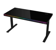 Lorgar Desk Pro 80 Series DP80G Blat Szklany 140cm Regulacja wysokości Czarny