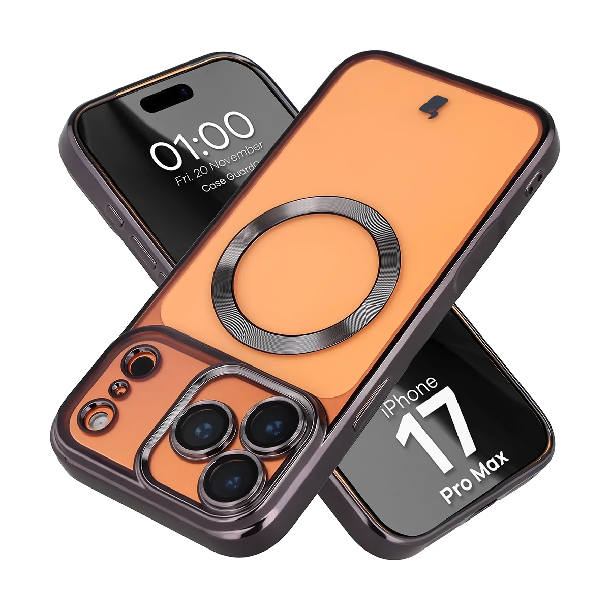 Etui Bizon Case GuardO do iPhone 17 Pro Max Czarny