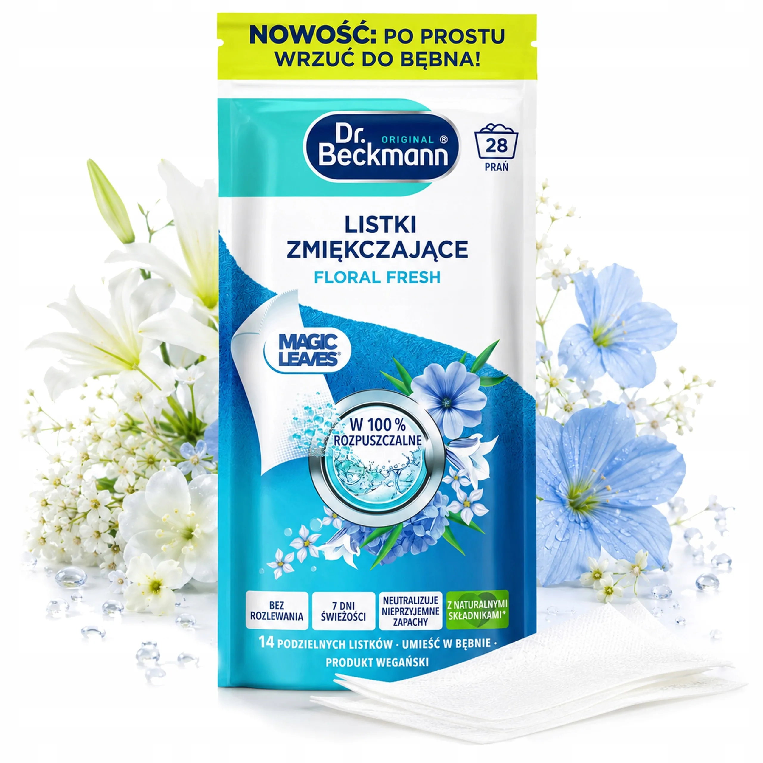 Listki zmiękczające Dr. Beckmann Floral Fresh 14szt.