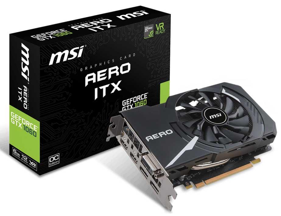 MSI GeForce GTX 1060 Aero ITX 6GB OC GDDR5 192bit