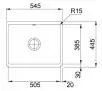 Zlewozmywak Franke Kubus KBK 110-50 Ceramiczny Czarny matowy