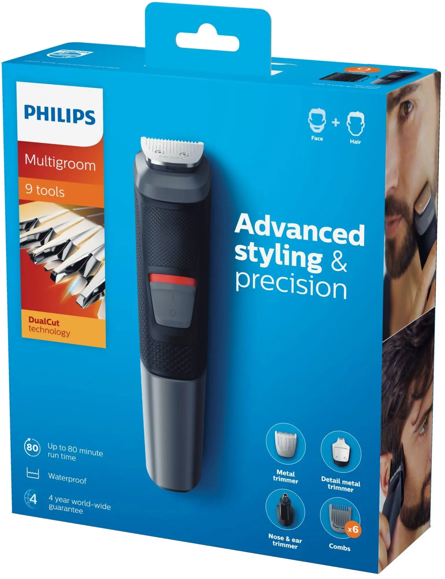Trymer Philips Multigroom MG5720/15 9 nasadek 80min