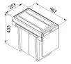 Sortownik odpadów Franke Cube 30 1x10l 1x20l