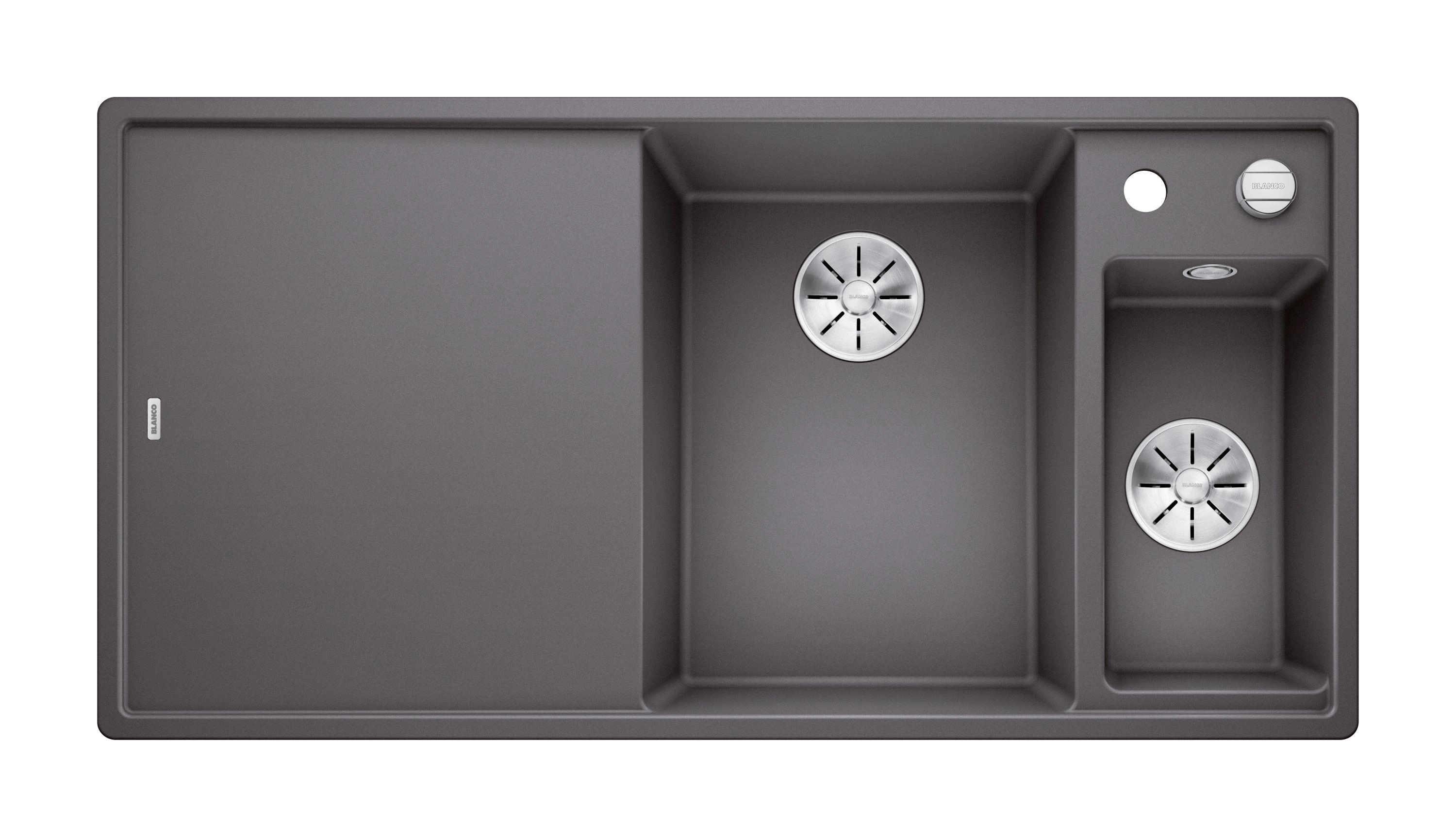 Zlewozmywak Blanco AXIA III 6 S 523473 Komora z prawej strony Granitowy Szarość skały