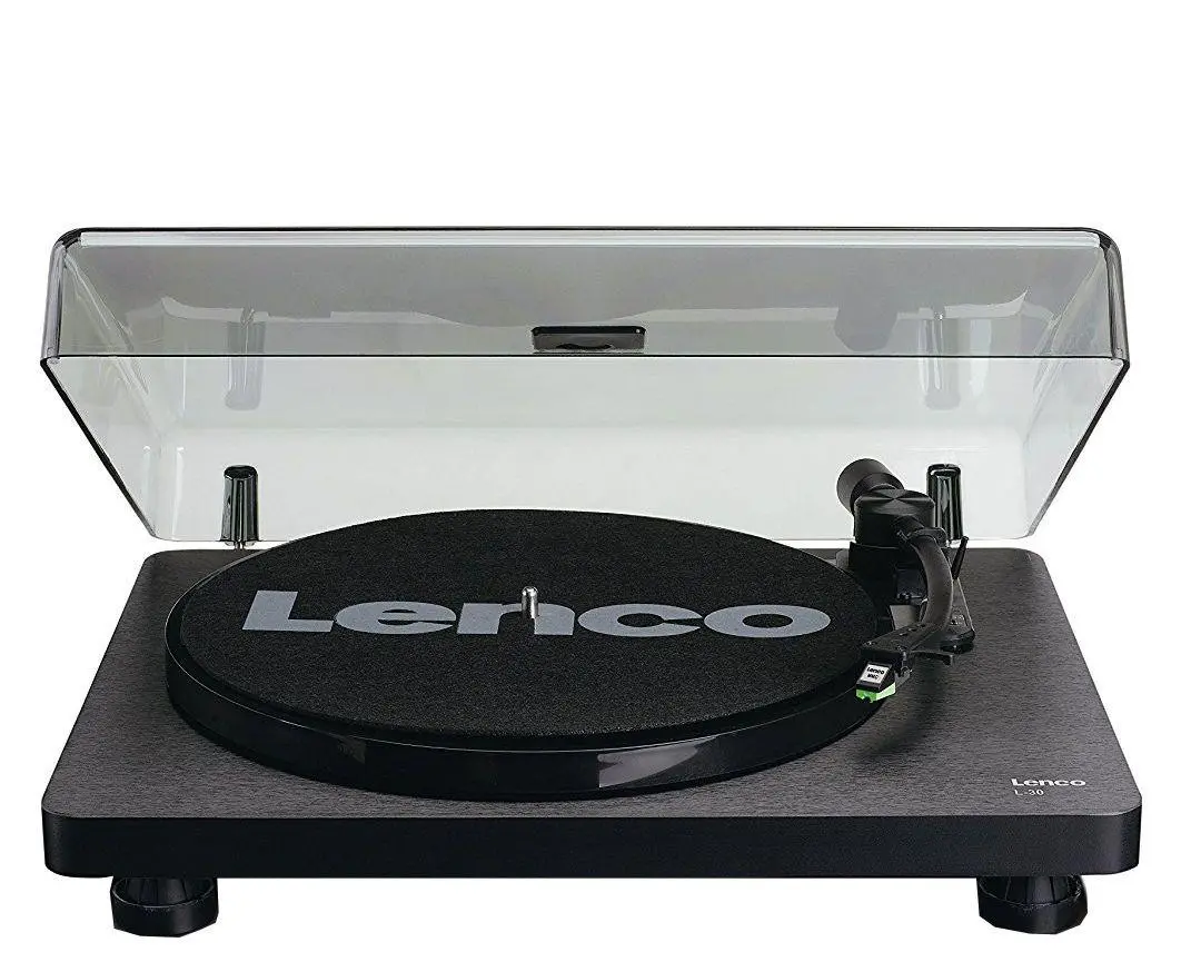 Gramofon Lenco L-30BK Półautomatyczny Napęd paskowy Przedwzmacniacz Czarny