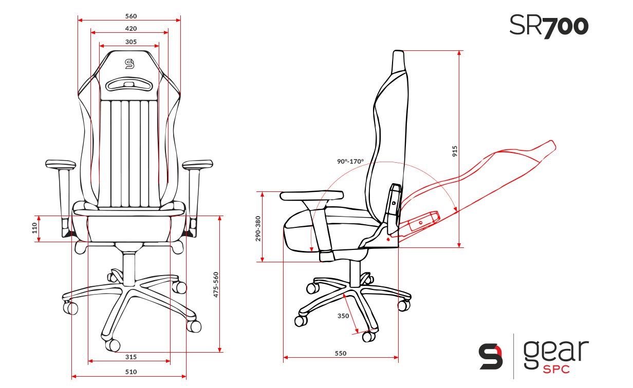 Fotel SPC Gear SR700 (czerwony)