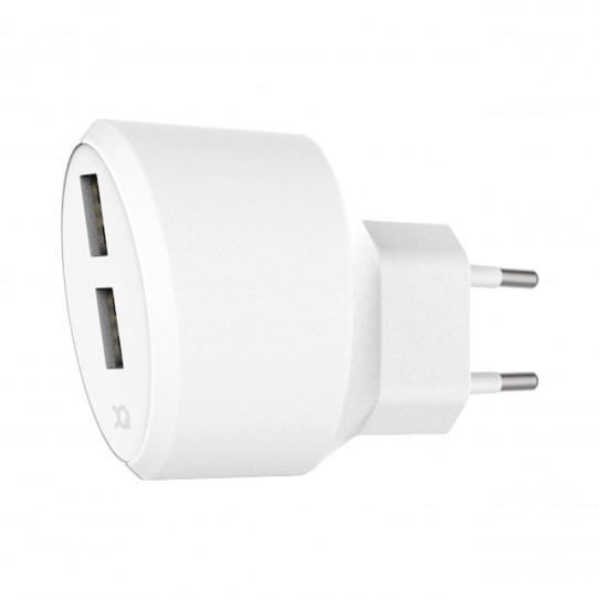 Xqisit Travel Charger 3,4A Dual USB EU (biały)