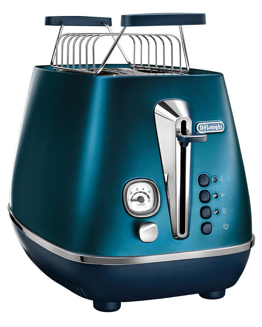 Toster DeLonghi Distinta Flair CTI 2103.BL Ruszt do bułek Rozmrażanie 900W