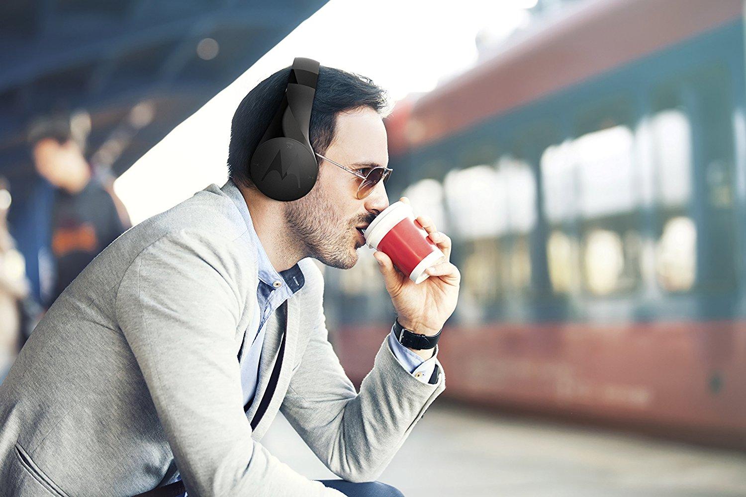 Słuchawki bezprzewodowe Motorola Pulse Escape - nauszne - Bluetooth 4.1 - czarny