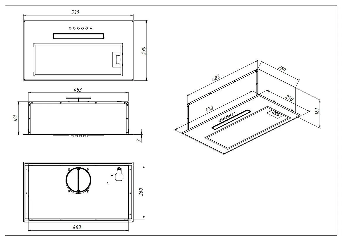 Okap Akpo WK-7 Micra LED Srebrny