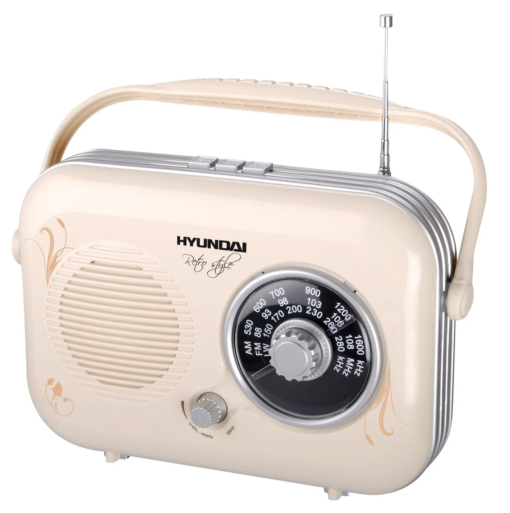 Radioodbiornik Hyundai Retro PR 100B Radio FM Beżowy