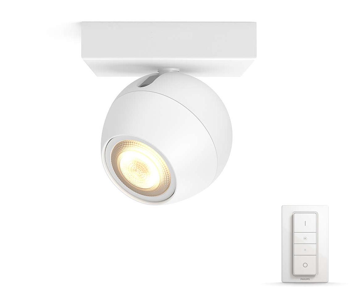Oświetlenie punktowe Philips Hue White Ambiance Buckram (biały) + regulator przyciemniania