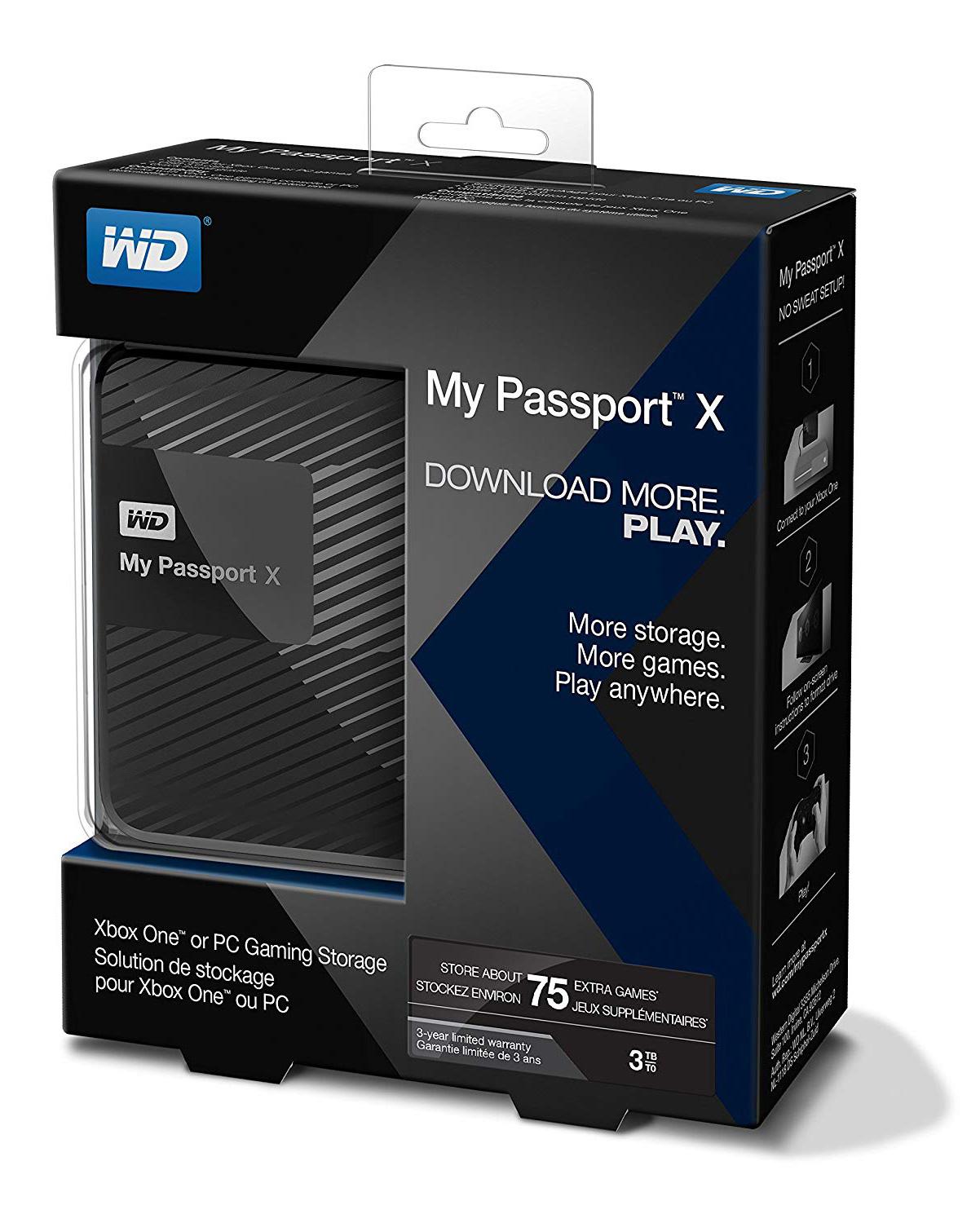 Dysk WD My Passport X 3TB USB 3.0 do Xbox (czarny)