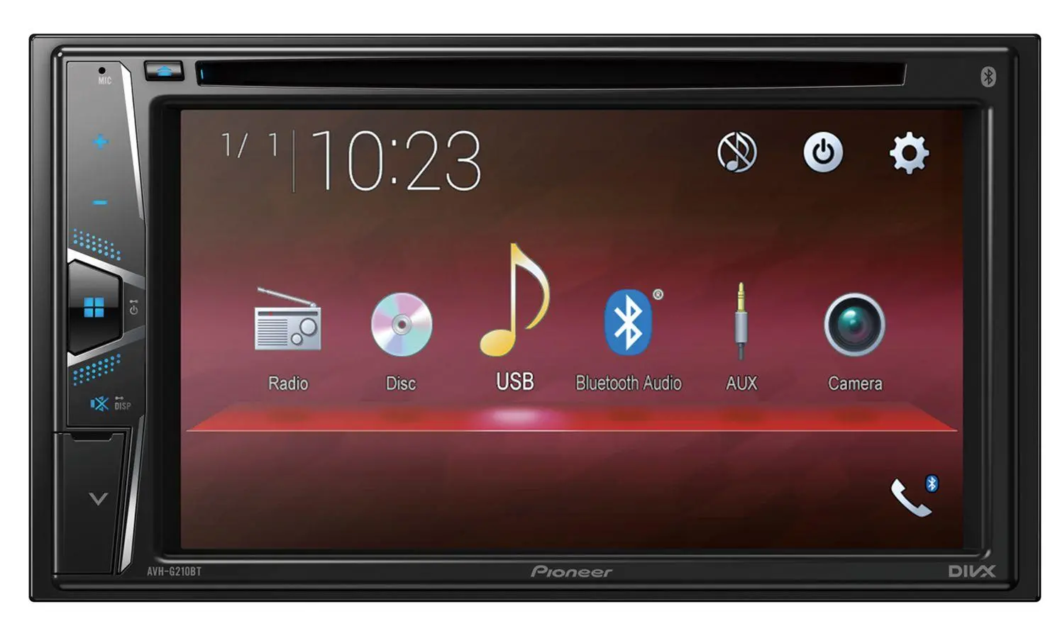 Radioodtwarzacz samochodowy Pioneer AVH-G210BT z DVD/CD/USB 6,2" 4x50W Bluetooth