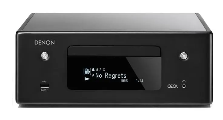 Wieża Denon RCD-N10 120W Wi-Fi Bluetooth Radio FM, Internetowe Czarny