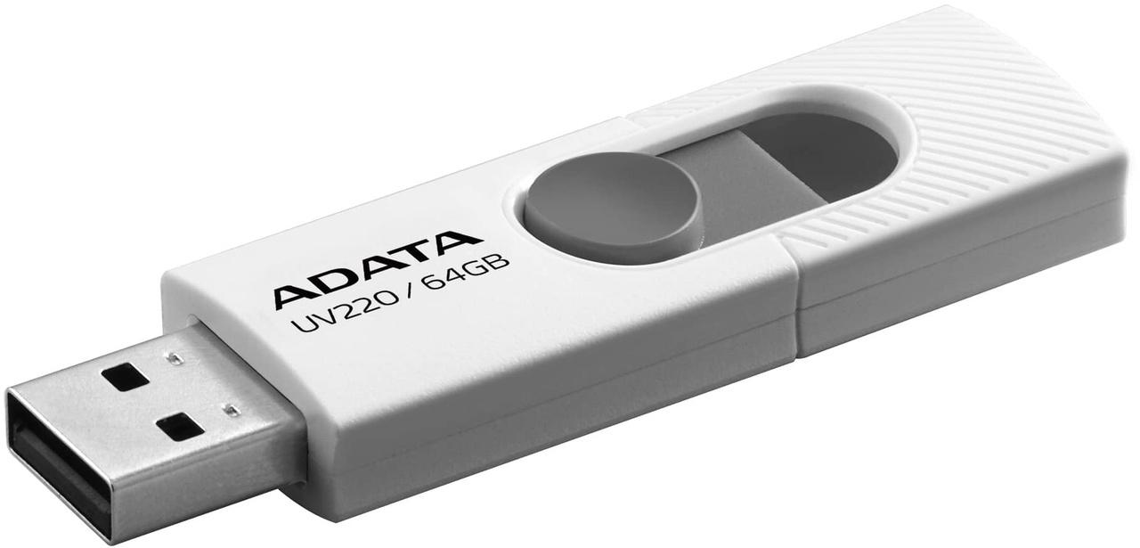PenDrive Adata UV220 64GB USB 2.0  Biało-szary