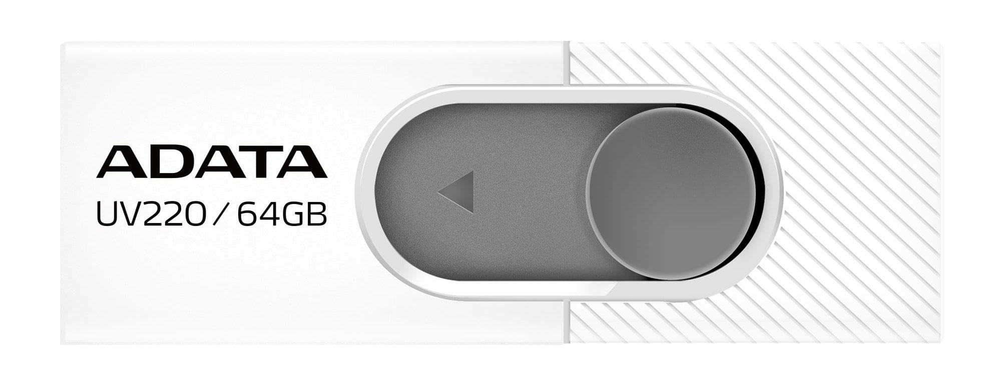 PenDrive Adata UV220 64GB USB 2.0  Biało-szary