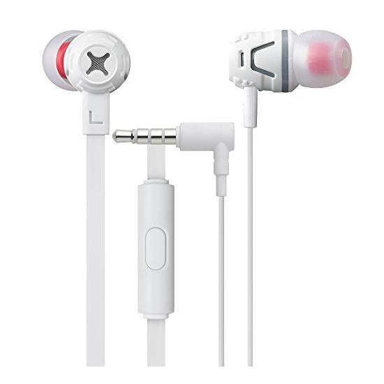 Słuchawki przewodowe Cresyn C450s - dokanałowe - mikrofon - biały