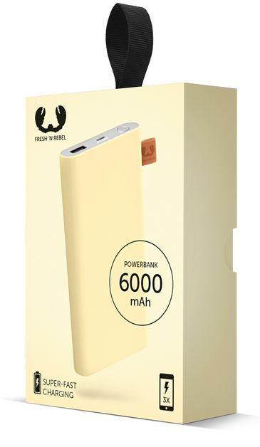Powerbank Fresh 'n Rebel 6000 mAh Buttercup