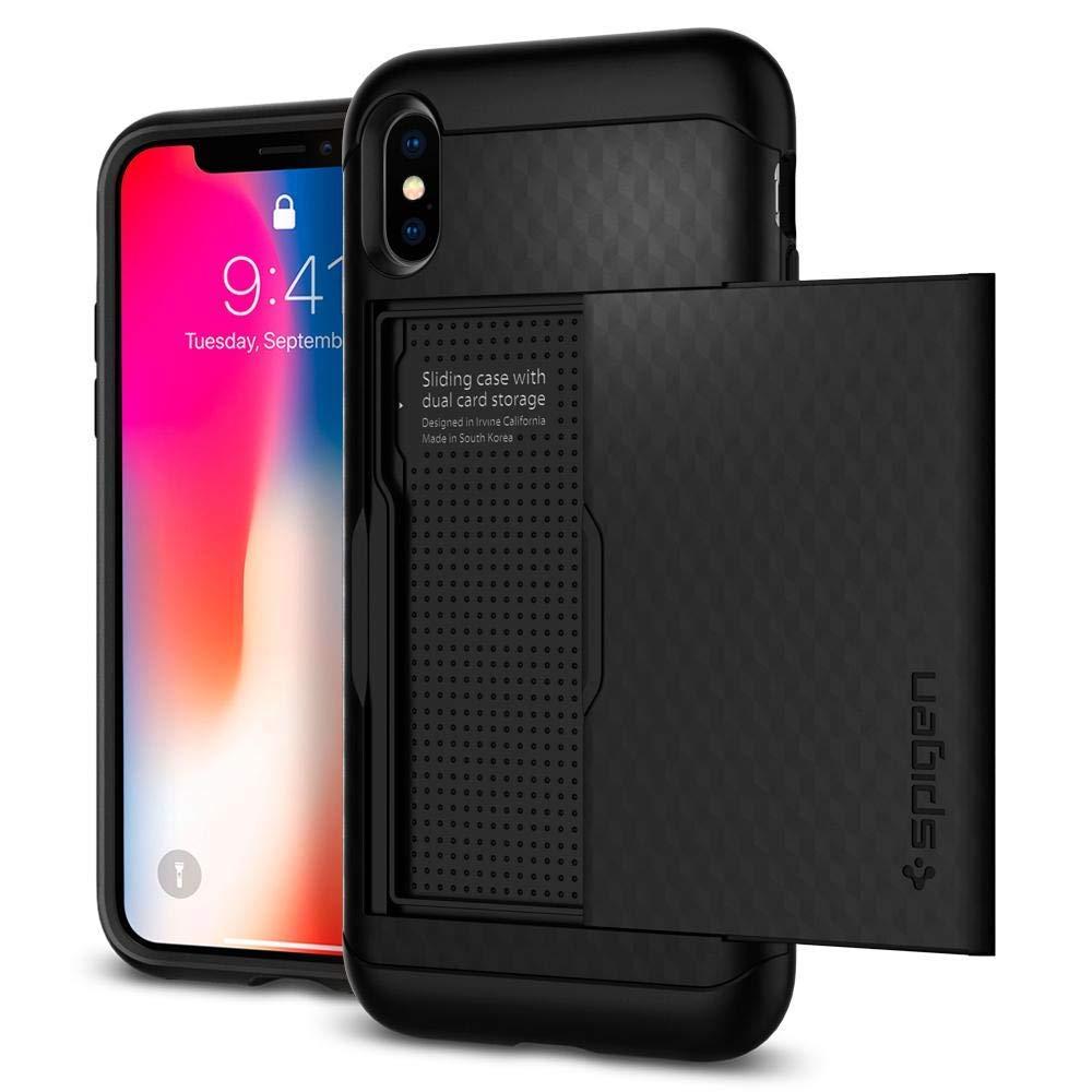 Spigen Crystal Wallet 057CS22151 iPhone X (czarny)