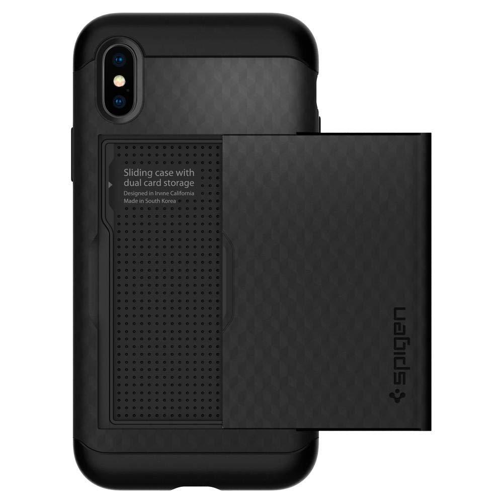 Spigen Crystal Wallet 057CS22151 iPhone X (czarny)
