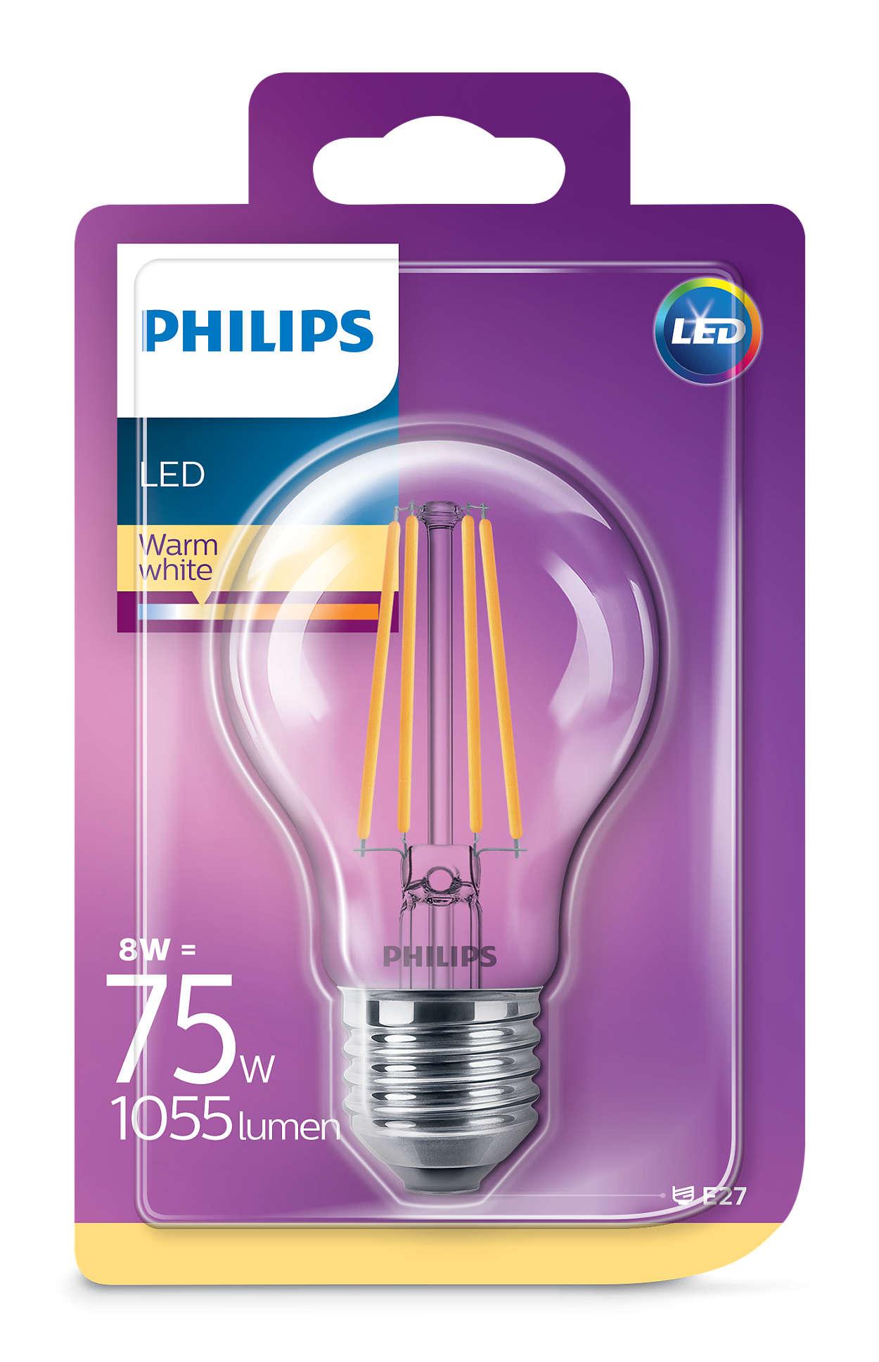 Philips LED classic 75W E27 WW CL ND RF 1BC