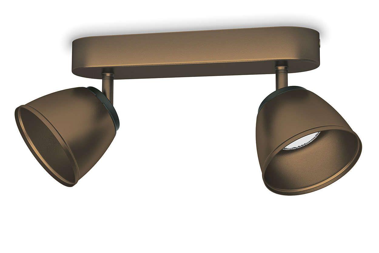 Philips County bar/tube bronze 2x4W 230V 53352/06/16