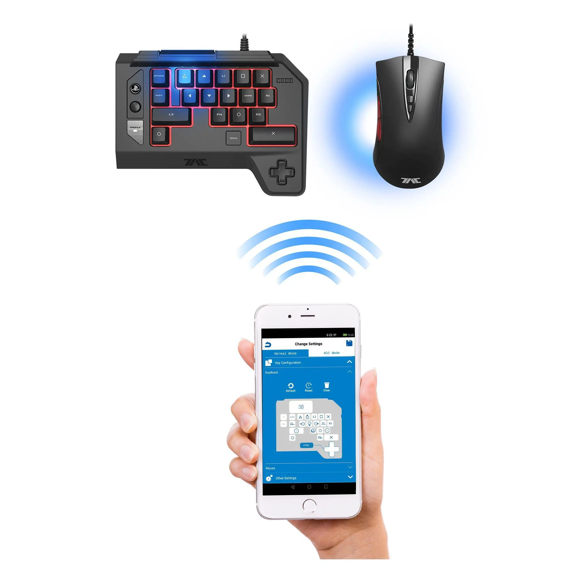Klawiatura Hori T.A.C FOUR Type K2 do PC, PS4, PS3 Przewodowy