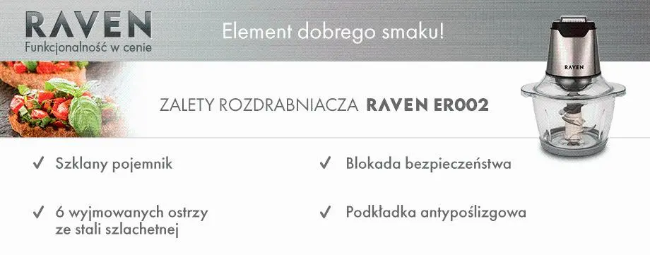 Rozdrabniacz Raven ER002 1,2l