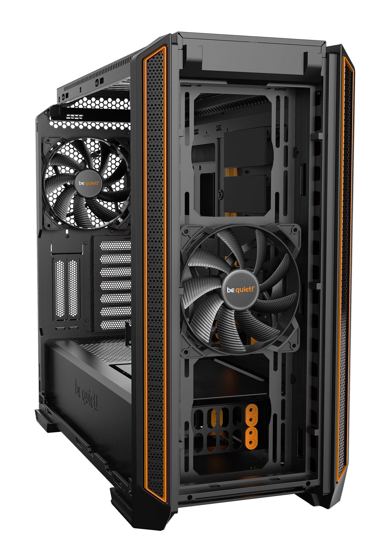 be quiet! Silent Base 601 Window Orange Czarno-pomarańczowy