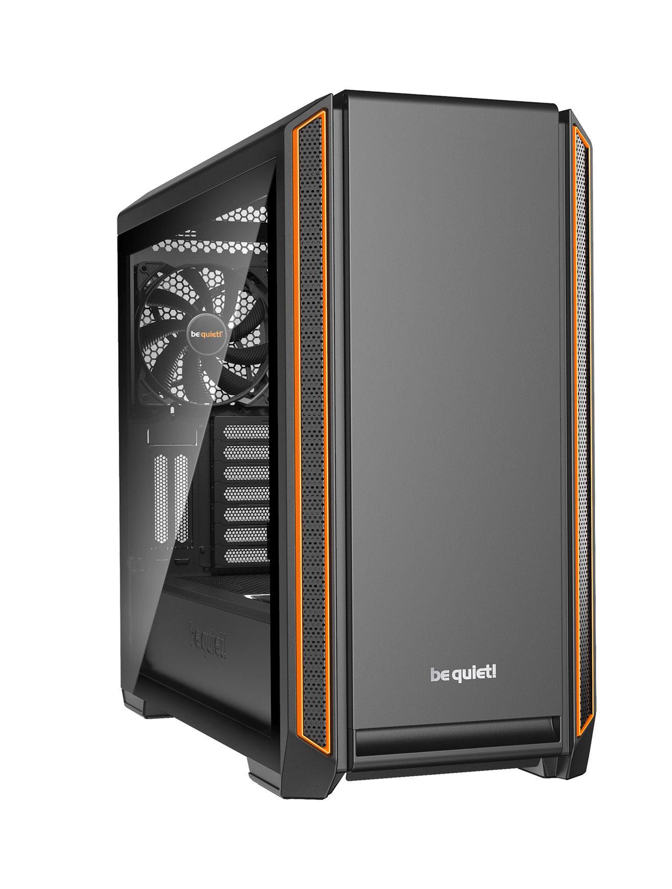 be quiet! Silent Base 601 Window Orange Czarno-pomarańczowy