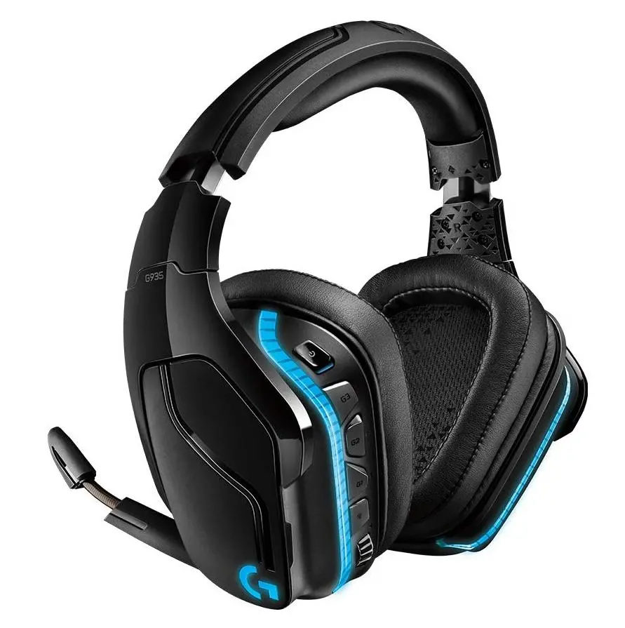 Słuchawki bezprzewodowe z mikrofonem Logitech G935 Nauszne Czarno-niebieski