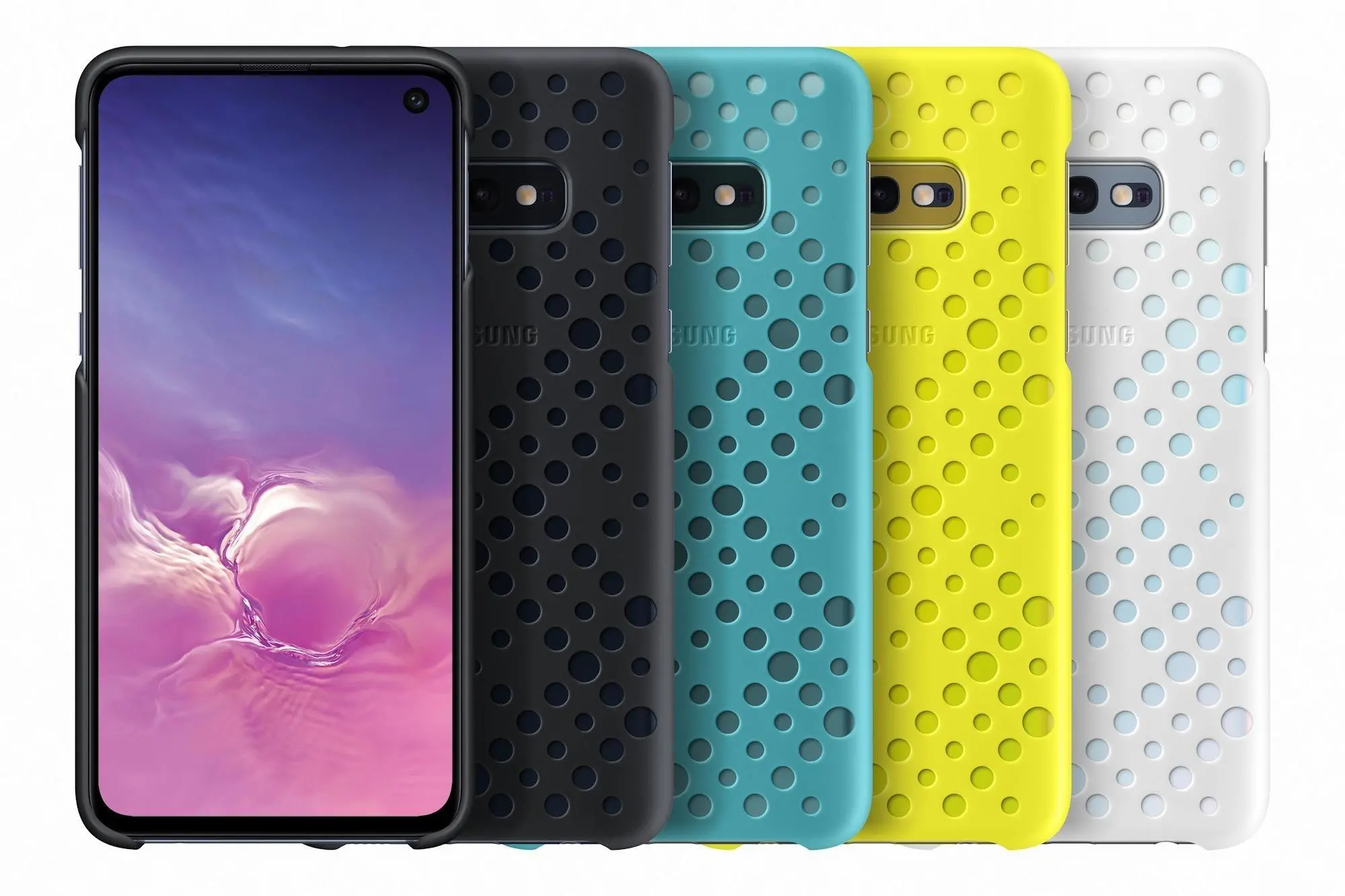 Etui Samsung Pattern Cover Pack do Galaxy S10e Biały i żółty