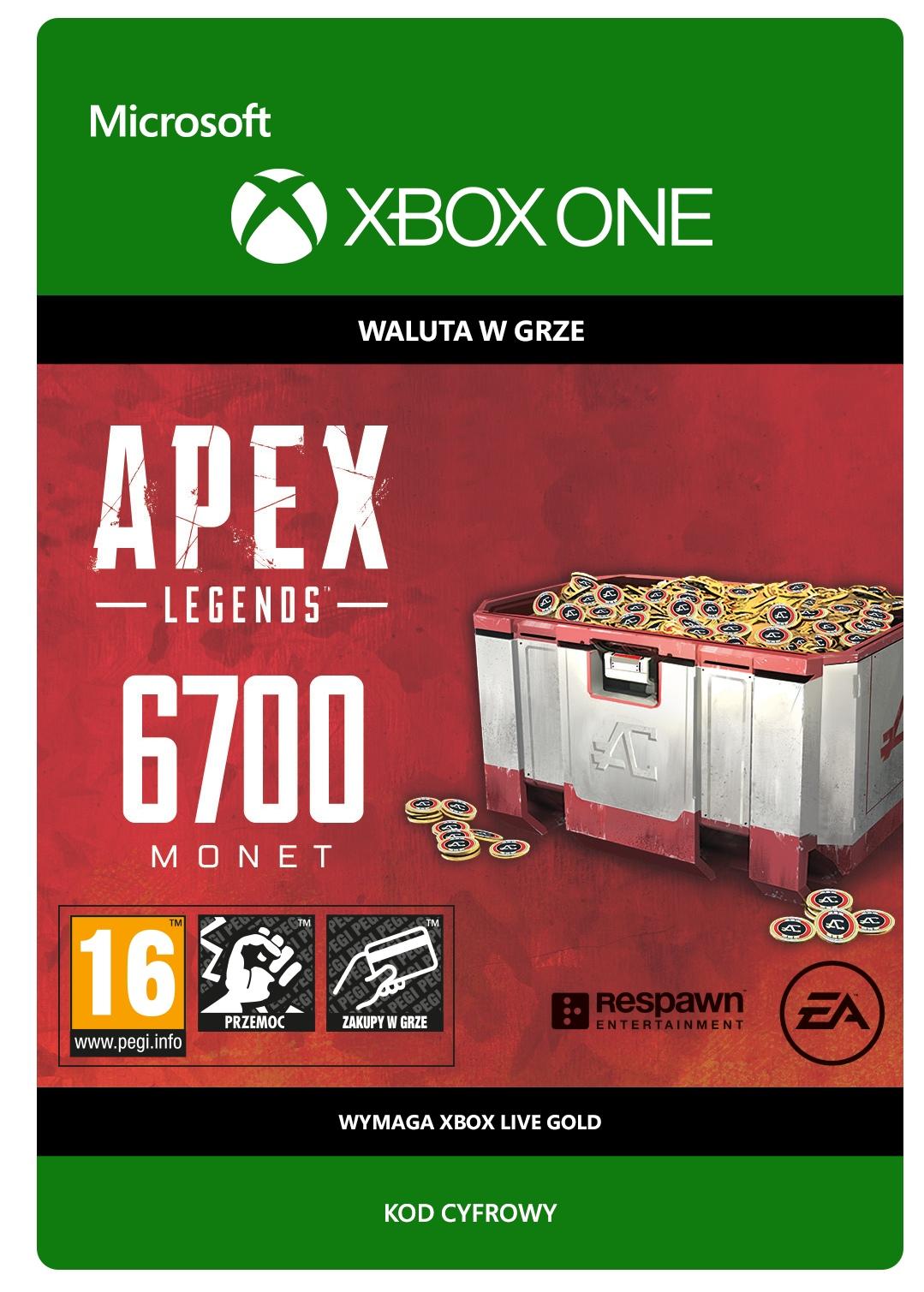 Apex Legends - 6700 monet [kod aktywacyjny] Xbox One
