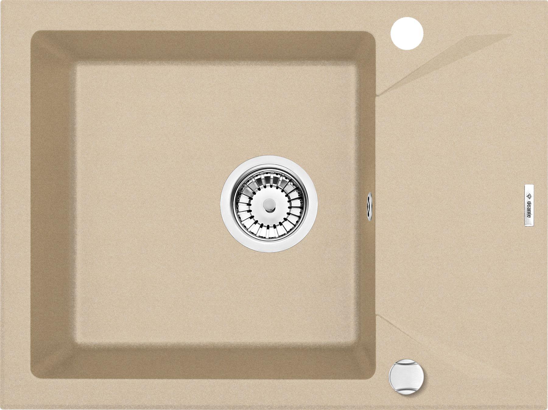 Zlewozmywak Deante EVORA ZQJ 711A - granitowy - wpuszczany w blat - ociekacz