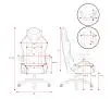 Fotel Diablo Chairs X-Ray 2.0 Normal Size Gamingowy do 136kg Skóra ECO Czarno-szary