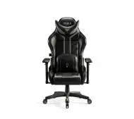 Diablo Chairs X-Ray 2.0 Normal Size Gamingowy do 136kg Skóra ECO Czarno-szary-Zdjęcie-0
