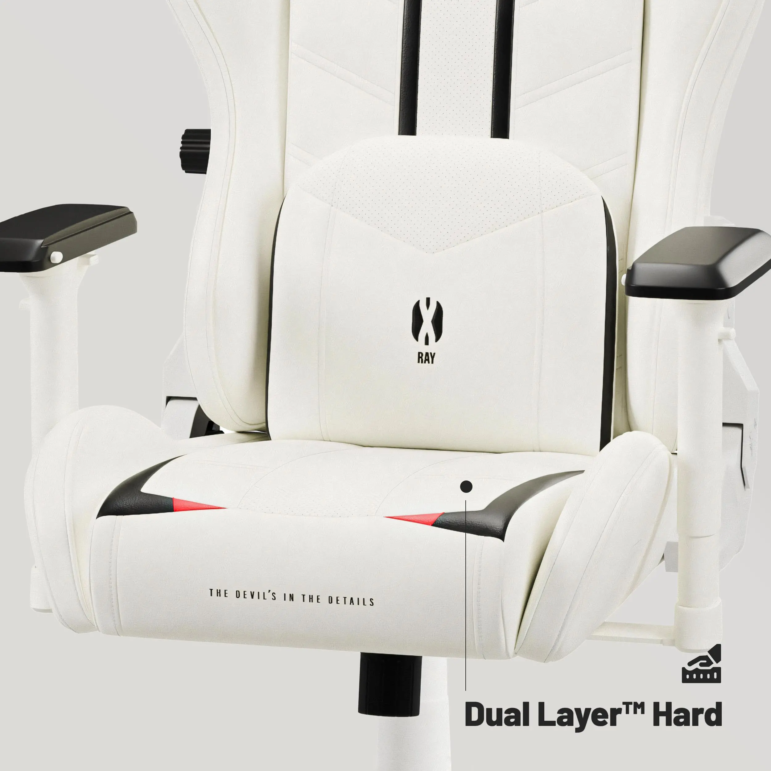 Fotel Diablo Chairs X-Ray 2.0 Normal Size Gamingowy do 136kg Skóra ECO Biało-czarny
