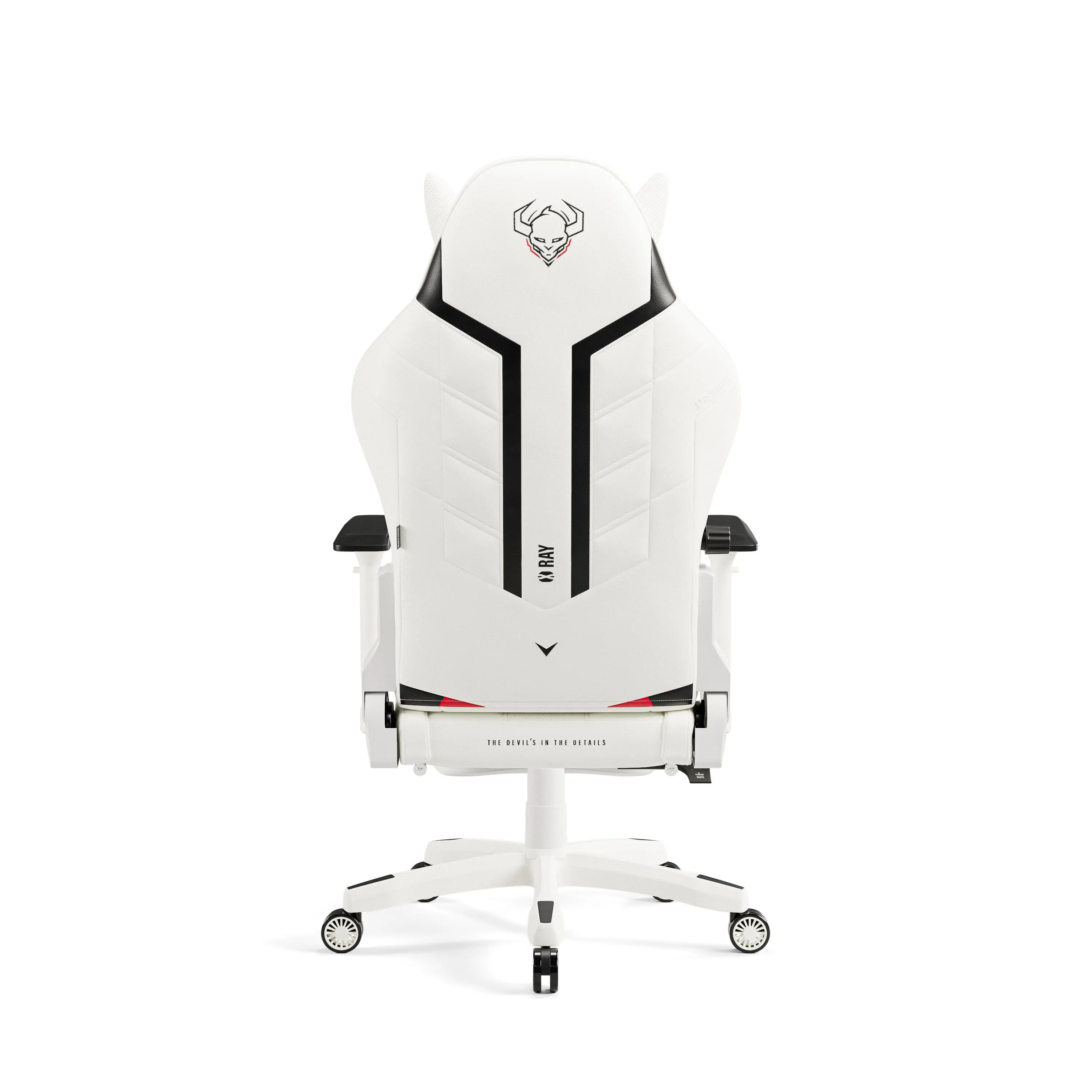 Fotel Diablo Chairs X-Ray 2.0 Normal Size Gamingowy do 136kg Skóra ECO Biało-czarny