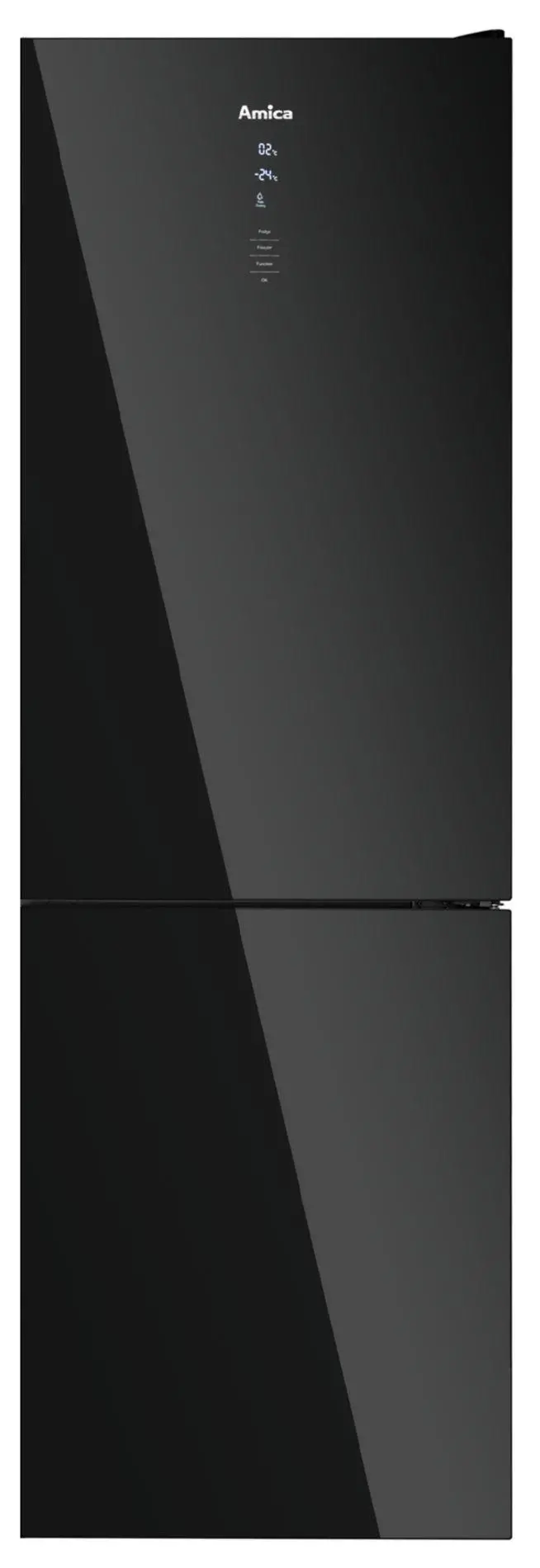 Lodówka Amica FK3356.4GBDFZAA Pełny No Frost 185,5cm Szuflada z kontrolą wilgotności Czarny